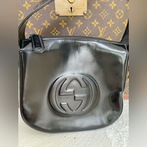 Black GUCCI GG Shoulder Bag